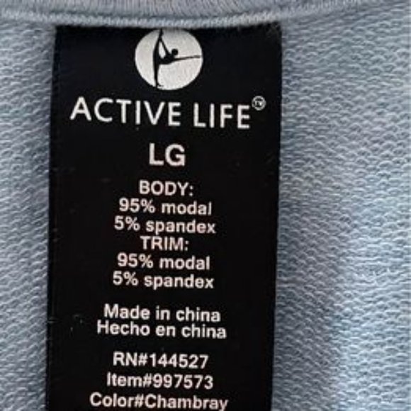 ACTIVE LIFE Crossover Tunic Top Modal Blend Stretch size Large - Picture 6 of 6